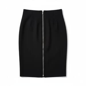 J. Crew Black Exposed Zip "Rocker Girl" Neoprene Pencil Skirt - Size XS